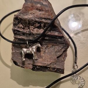 Silver Horse Pendant Necklace